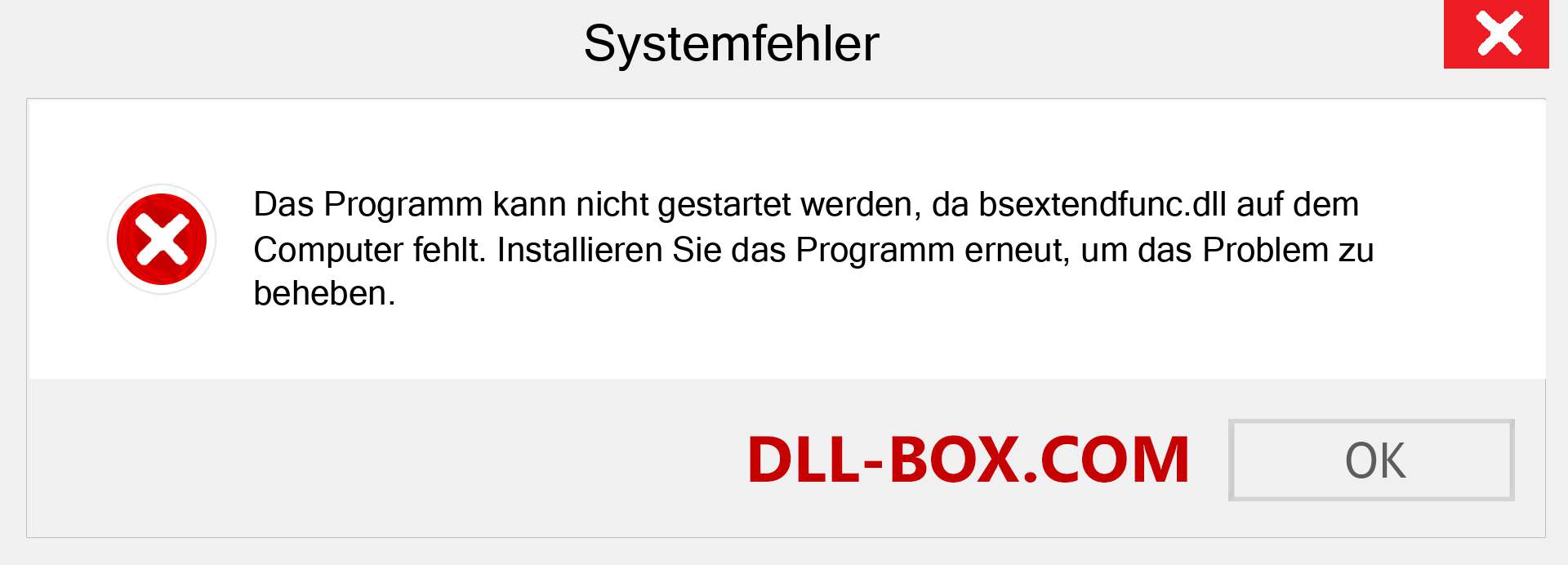 bsextendfunc.dll-Datei fehlt?. Download für Windows 7, 8, 10 - Fix bsextendfunc dll Missing Error unter Windows, Fotos, Bildern