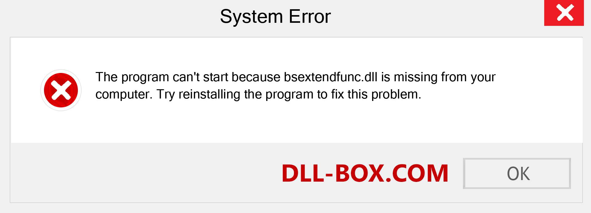  bsextendfunc.dll file is missing?. Download for Windows 7, 8, 10 - Fix  bsextendfunc dll Missing Error on Windows, photos, images